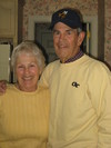 Ga Tech Game Day: Ben and Betty Brian in their GO GEORGIA TECH gameday gear